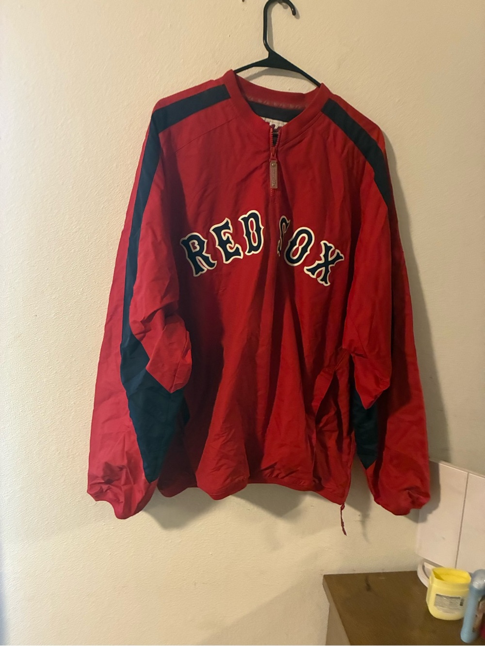 Majestic Red and Navy 'Red Sox' Pullover Windbreaker
